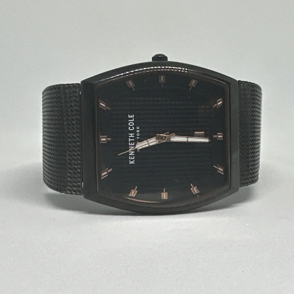 Kenneth Cole KC50489007 Men's Stainless Steel Mesh Analog Dial Wristwatch HME676